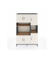 Hyperion Dolap 9 Raflı 6 Kapaklı 132x44x195 Antrasit-Aytaşı/Çam