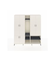 Hyperion Dolap 15 Raflı 5 Kapaklı Tek Askılı 220x44x243 Aytaşı-Aytaşı/Antrasit
