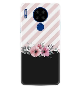 Reeder P13 Blue Max Lite Kılıf Desenli Silikon Strip Pink Flowers