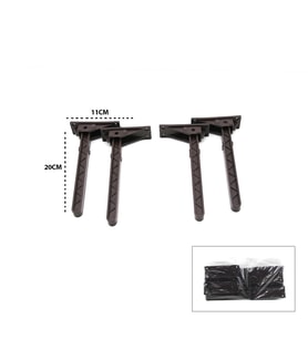 4 ADET KAHVERENGİ SOFRA AYAK KOMPLE PLASTİK 20CM AÇ KAPA (5365)