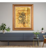 Altın Paspartulu Çerçeveli Tablo C50 (Gold)