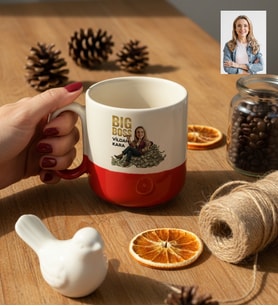 Kişiye Özel Karikatürlü Big Boss Kadın Patrona Hediye Kupa Bardak Pro Doğum Günü Hediyesi