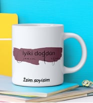 İYİ Kİ DOĞDUN CANIM KIZIM Tasarımlı İsim Soyisim Yazılı Kişiye Özel Kupa Bardak