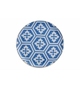 Porland Morocco Desen2 Mavi Düz Tabak 24 cm 04A+P021461