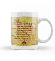 Namaste Yazı Meditasyon 04 Kupa Bardak Porselen