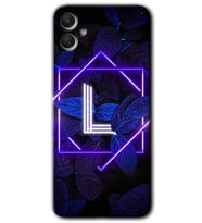 Galaxy A05 Kılıf HD Desen Baskılı Kılıf - Dark Neon Yaprak L Harfi