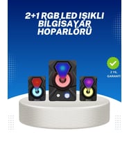 Rgb Işıklı Usb Hoparlör Seti 9w Çıkış Gücü Derin Bas