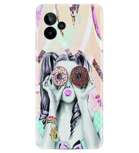 General Mobile GM 24 Pro Kılıf Resimli Desenli Baskılı Silikon Donut Girl 1408