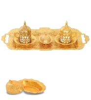 GOLD KALPLİ 2 KİSİLİK FİNCAN Takimi, FİNCAN , SEKERLİK , TEPSİ