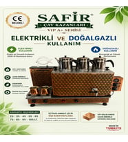 3 GÖZLÜ BAKIR ÇAY KAZANI ELEKTRİK + DOĞALGAZLI CE BELGELİ BAKIR ÇAY SEMAVERİ DOĞALGAZLI YILDIZ MODEL BAKIR ÇAY OCAĞI KAZANI VİP PLUS