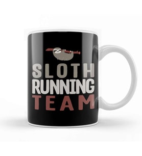 Cute Sloth Running Team Slothlike Runners Joke Kupa Bardak Porselen