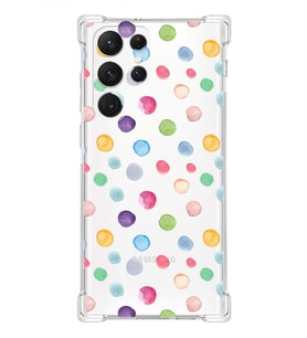 PrintiFy Samsung Galaxy S21 Ultra Uyumlu Water Color 6 Baskılı Şeffaf Köşe Korumalı Antişok Kılıf