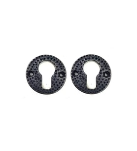 Antika Tarz Dekoratif Pirinç Oda Kilit Rozeti - 49mm, Oksit