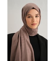 Viscon Kazayağı Desen Şal 3 (Koyu Vizon)