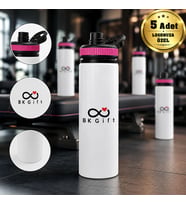 Logonuza Özel 5 Adet Askılı Alüminyum Su Matarası - 800 ml Kurumsal Matara
