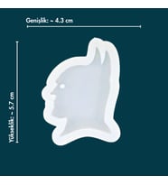 SİLİKON KALIP 2 BOYUTLU BATMAN FİGÜR TAŞ TOZU EPOKSİ REÇİNE KALIP (Beyaz)