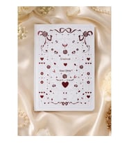 VICTORIA'S JOURNALS 126-2642 AMOUR VEGAN DERİ SERT KAPAK A5 100gr.96YP.ÇİZGİLİ DEFTER - BEYAZ