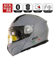 M966 V2 Gri Motosiklet Kaskı Güneş Vizörlü Çene Açılır Motorcu Kask