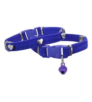 Markapet Kadife Kedi Boyun Tasması Kalpli 20-32 cm Mavi