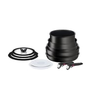 Tefal Ingenio Exception Titanyum 6X Büyük Tencere Seti 12 Parça (Siyah)