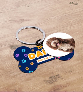 BK Gift Evcil Dostlara Özel İsimli 2’li Ahşap Pet Tasma Künyesi - Model 2-9