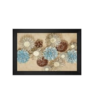 Soyut Şekiller Motifli Kanvas Tablo 50 x 70 cm Siyah Çerçeve