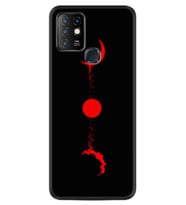 INFINIX Hot 8 9 10 11S Hot 10 Play 10T Kılıf Desemli Silikon Red Moon 1710