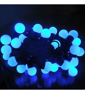 4.30 METRE MAVİ TOP LED IŞIK MAVİ IŞIK 220 V FİŞLİ YILBAŞI AĞACI IŞIĞI MAVİ TOP IŞIK MAVİ LED IŞIK NOEL IŞIĞI