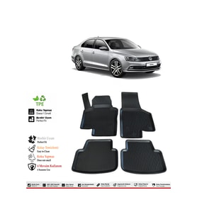 Volkswagen Jetta 2016 Model 4D Havuzlu Paspas