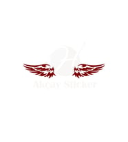 Kanat Oto Sticker Kırmızı 2 Adet 20*10 Cm