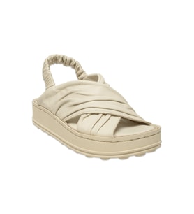 Mammamia D25ys-2865 Kadın Hakiki Deri Comfort Sandalet (Bej)