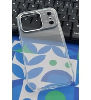 iPhone 17 Pro Uyumlu Kredi Şeffaf Düz Kılıf Kamera Korumalı