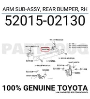 Toyota Corolla- E150- 07/13; Arka Tampon Demiri Bağlantı Ayağı Sağ (Metal) (Oem No: 52015-02130)