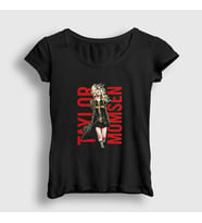 Presmono Kadın Siyah Taylor Momsen The Pretty Reckless T-Shirt 388963tt