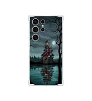 PrintiFy Samsung Galaxy S24ultra ile Uyumlu Simya Serisi Gölge Ve Cam Tasarımlı Uv Baskılı Köşe Korumalı Antişok Kılıf