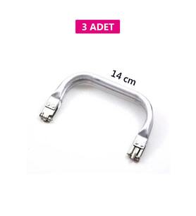 Gizli Metal Çanta Bursu - 3 Adet - 14 cm - Metal Çanta Aparatı Çanta Aksesuarı