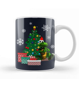 Croc Around The Christmas Tree Kupa Bardak Porselen