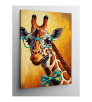 Kanvas Tablo Gözlüklü Zürafa 50 X 70 Cnvsdkey-126010-50-70