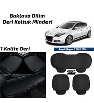 Renault Megane 2009-2016 Siyah Deri Oto Koltuk Minderi