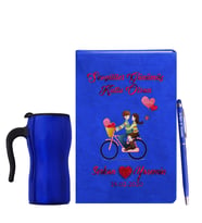 Sevgililer Gününe Özel Mavi Defter Kalem & Termos Mug Hediye Seti 30