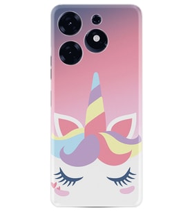 Tecno Spark 10 Pro Kılıf Silikon Desen Özel Seri Sweety Unicorn 1737