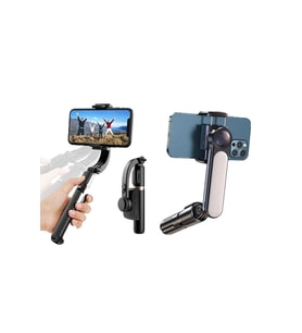 Mini Gimbal Stabilizatör ve Selfie Çubuğu, Işıklı, Kumandalı, Video ve Fotoğraf Çekimi