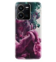 Vivo Y22 Kılıf Resimli Desenli Baskılı Silikon Pink Green Cloud 1306