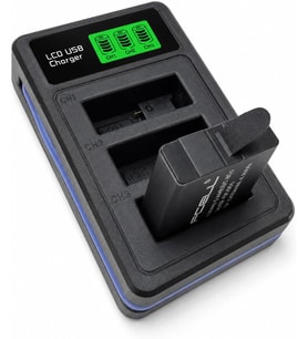 1 Adet Batarya GoPro Hero 5 Hero 6 Hero 7 Hero 8 ile Uyumlu 3 Slot LCD Ekranlı USB Batarya Şarj Cihazı AHDBT-501 AHDBT-801 Uyumlu Aksiyon Kamera Pil Şarj Ünitesi (GO501 Şarj Cihazı ve Pil)