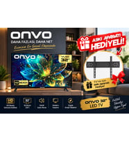 Onvo 32VL50F3HA 32" 82 Ekran Dahili Uydu Alıcılı Hd Ready LED Tv Askı Aparatı Hediye (Smart Değildir)