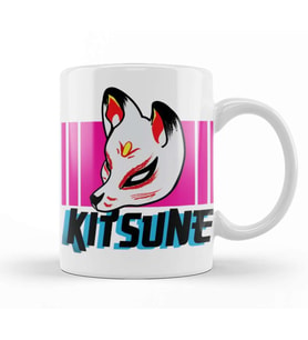 Kitsune Anime Illustration Kupa Bardak Porselen
