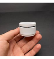 25 Ml Kapaklı Gümüş Yaldızlı Beyaz Krem Kavanozu , 25 Cc Boş Kozmetik Plastik Krem Kutusu x 10 Adet