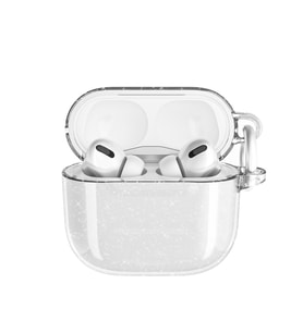 Apple Airpods 4 Uyumlu Zore Allstar Airbag 32 Parlayan Simli Saydam Renkli Kılıf (Şeffaf)
