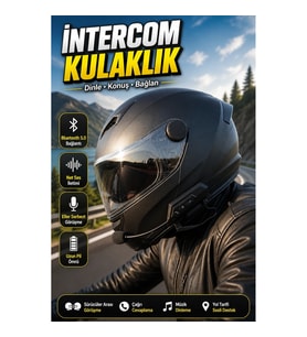 BT22 Intercom Kask Kulaklığı 5.0 Bluetooth Motosiklet Kulaklığı