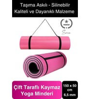 150 cm Dayanıklı Kaymaz Taşıma Askılı Su Geçirmez Yoga Pilates Matı Rahat Konforlu Taşınabilir